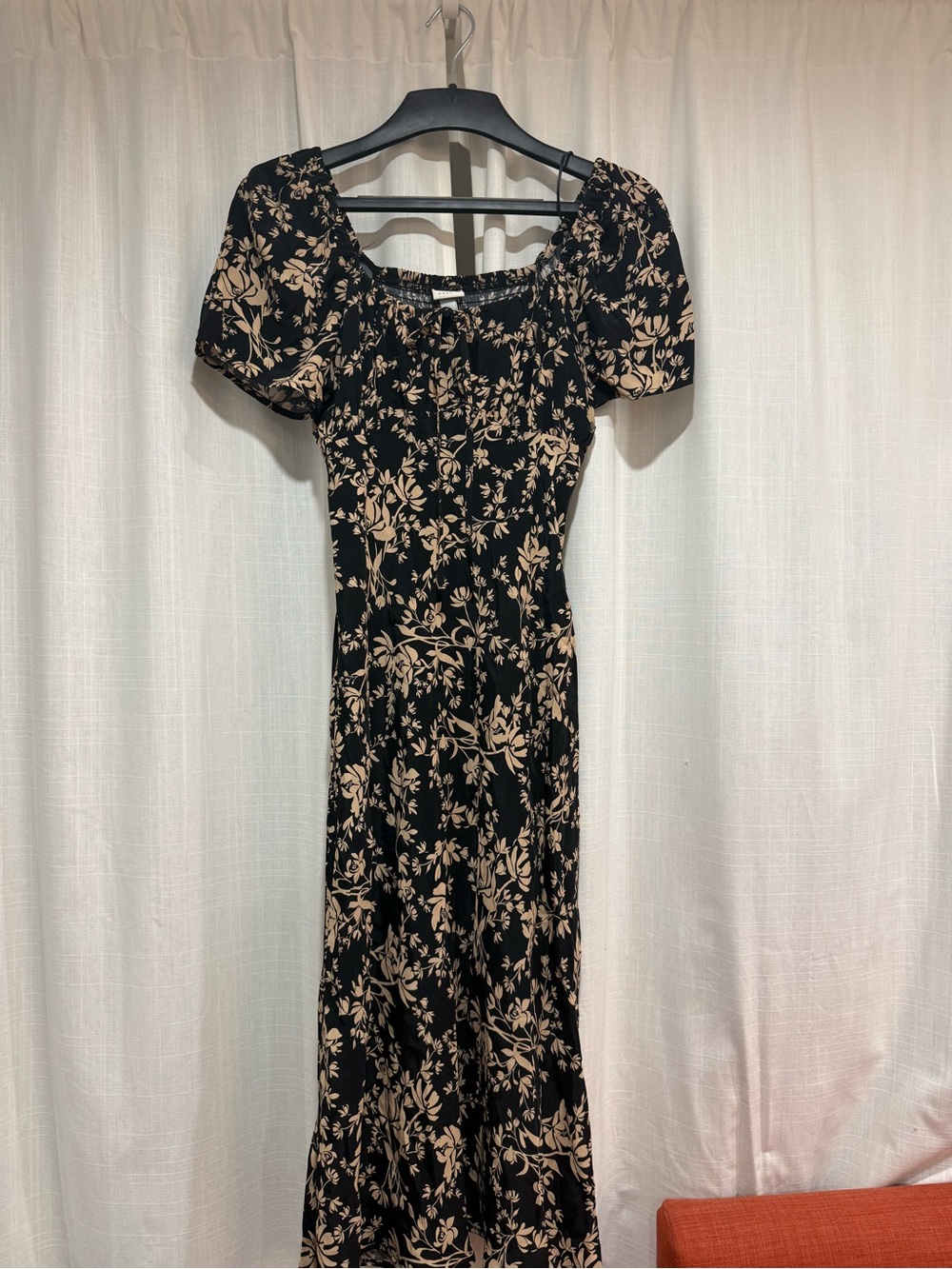 a new day Black Floral Maxi Dress with Beige Print - Picture 2 of 5